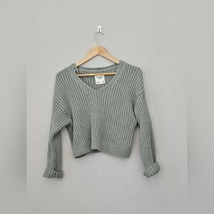 Abercrombie & Fitch V-Neck Sweater green XXS